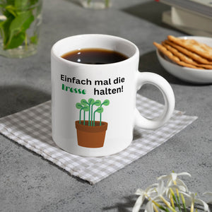 Einfach mal die Kresse halten Kaffeebecher