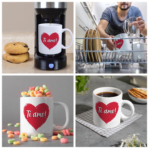 Ti amo! Kaffeebecher mit Herz Motiv