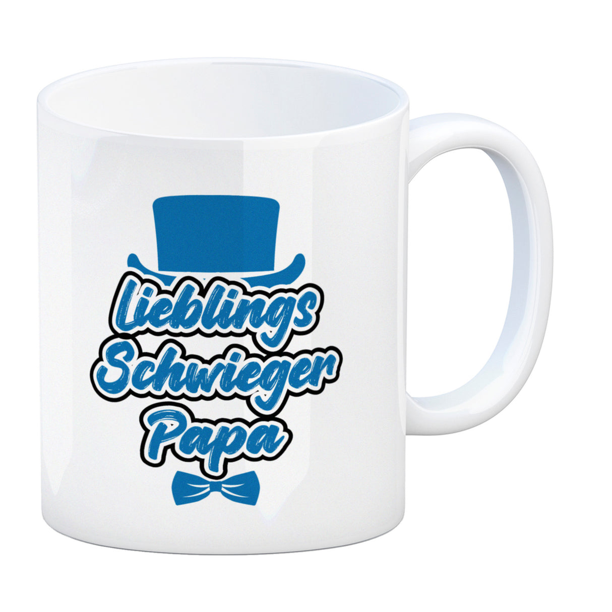 Lieblingsschwiegerpapa Kaffeebecher - Mit Zylinder und Fliege als Geburtstagsgeschenk