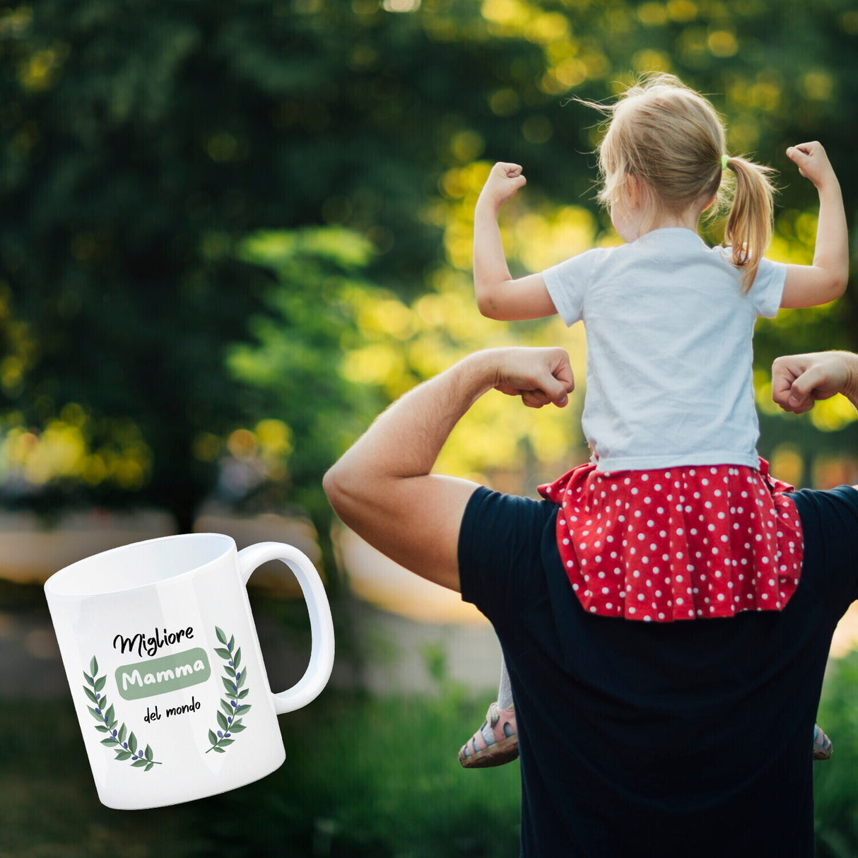Migliore Mamma del mondo Kaffeebecher mit Olivenzweig