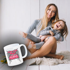 Engel ohne Flügel nennt man Mama Kaffeebecher mit Spruch