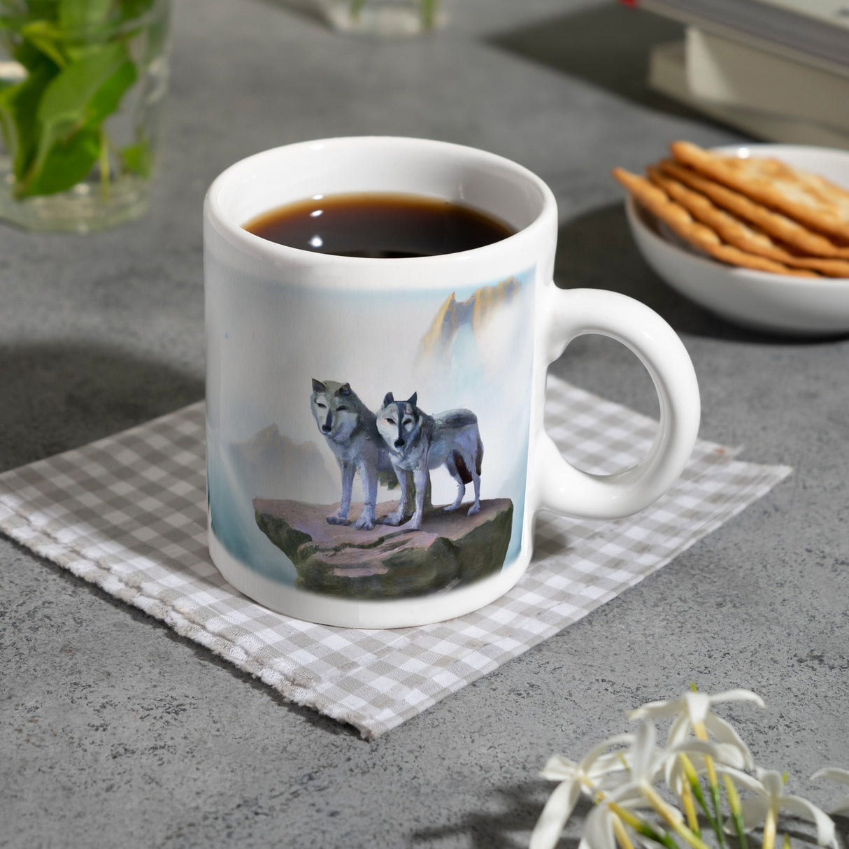 Wolf Kaffeebecher einzigartig für Wolf- und Naturliebhaber