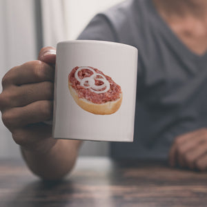 Mettbrötchen Kaffeebecher