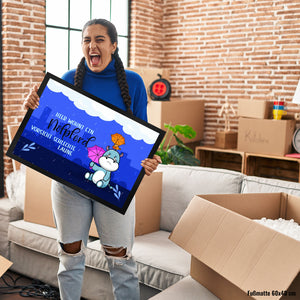 Nilpferd Fußmatte in 35x50 cm mit Spruch Nölpferd Vorsicht schlechte Laune
