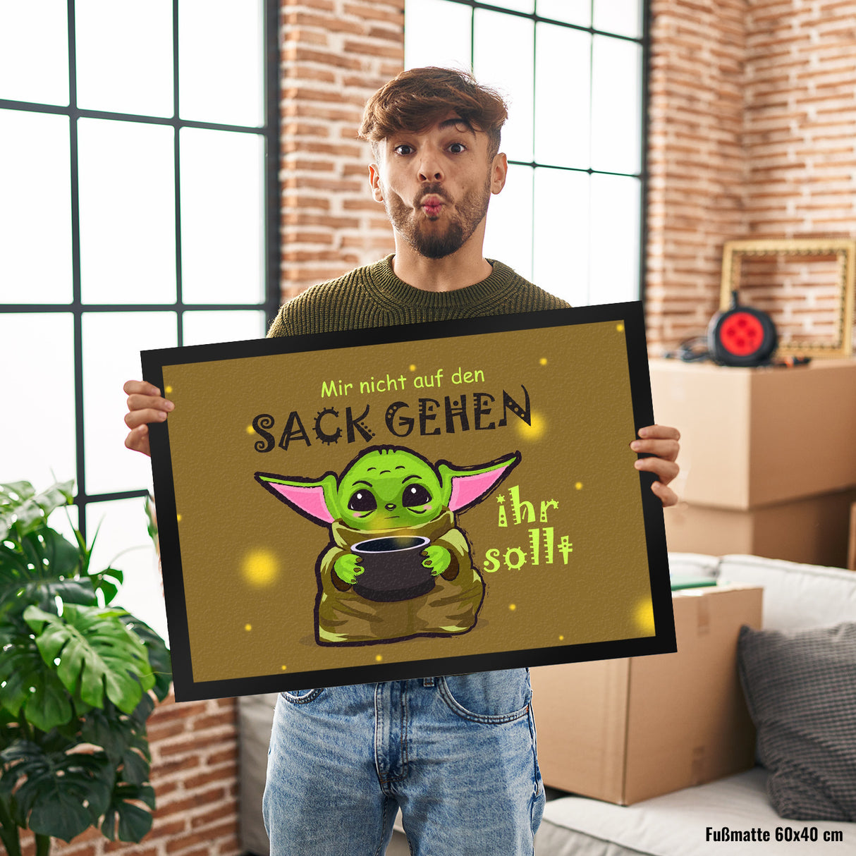 Science-Fiction Fußmatte in 35x50 cm mit Spruch nicht auf den Sack gehen ihr sollt