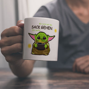 Science-Fiction Kaffeebecher mit Spruch nicht auf den Sack gehen ihr sollt