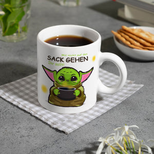 Science-Fiction Kaffeebecher mit Spruch nicht auf den Sack gehen ihr sollt