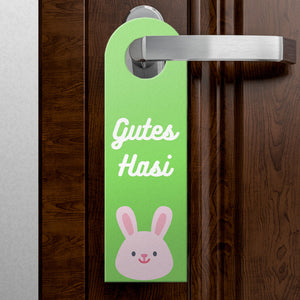 Gutes Hasi - Böses Hasi Hasen Türhänger -grün