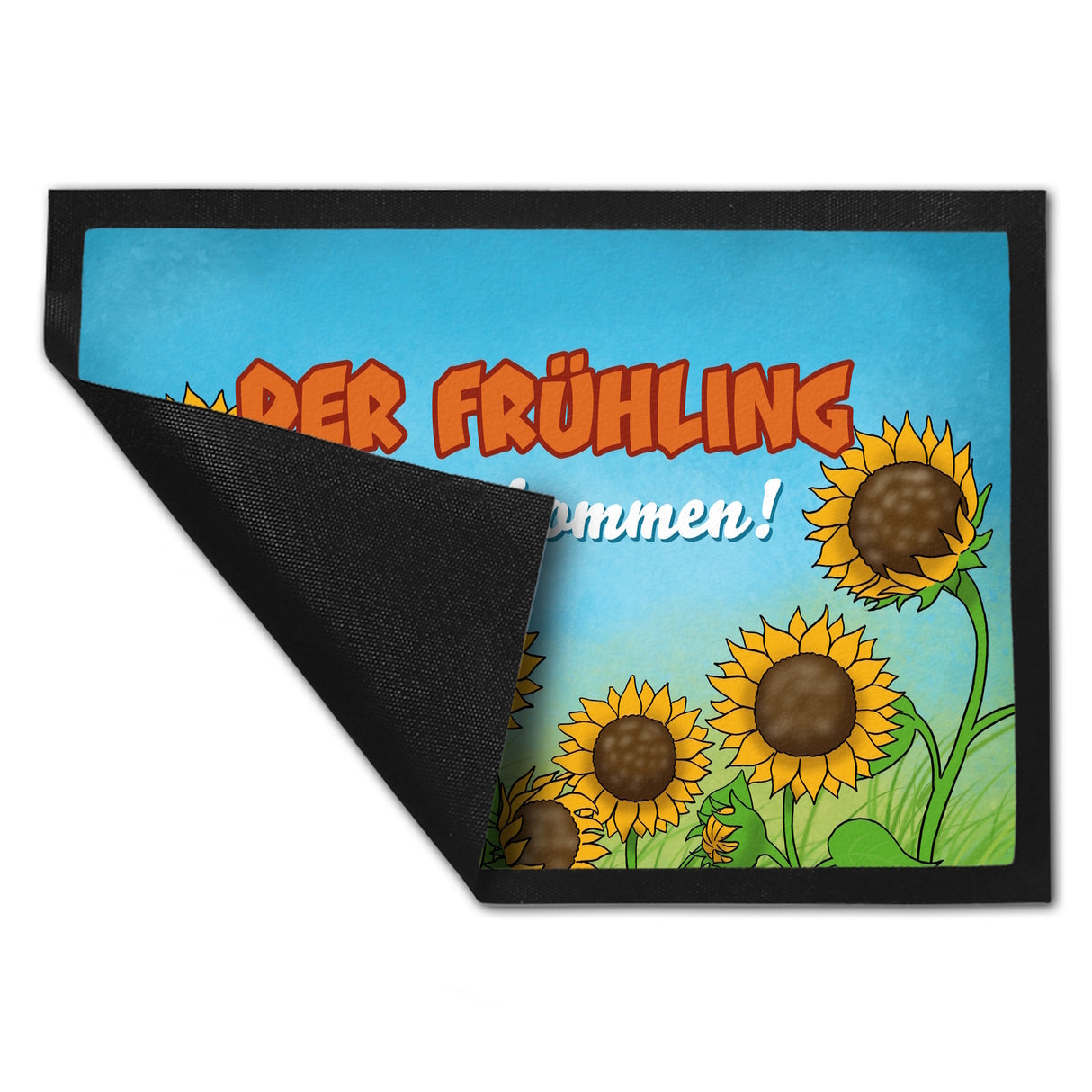 Gartenzwerg Fußmatte mit Spruch Der Frühling kann kommen