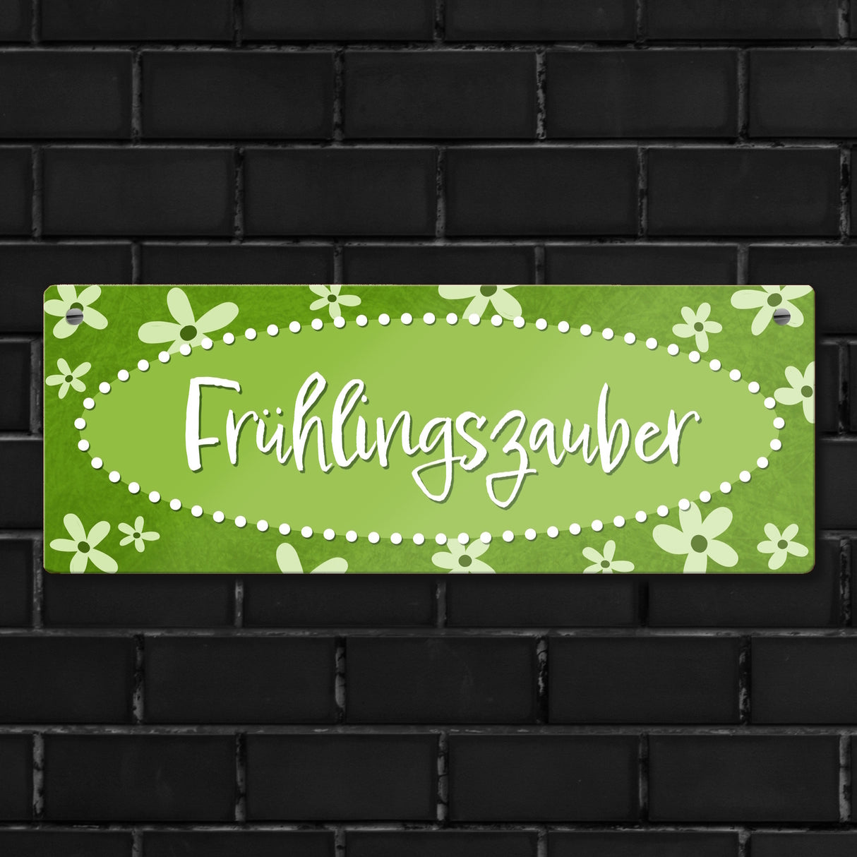 Frühlingszauber Metallschild mit Blumen