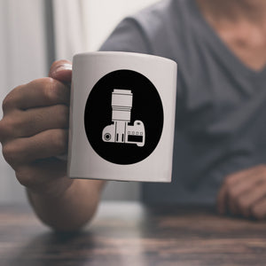 Fotografie Kaffeebecher mit Kamera Motiv