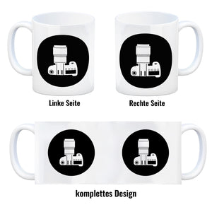 Fotografie Kaffeebecher mit Kamera Motiv