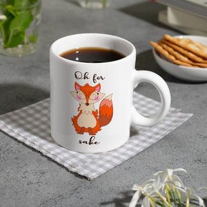 Fuchs Kaffeebecher mit Spruch Oh for Fox sake