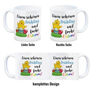 Schönen Frühling und frohe Ostern Kaffeebecher Küken