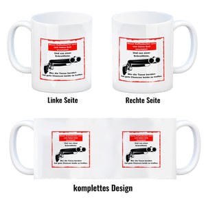 Dieser Becher wird von Gott und einer Schrotflinte beschützt Kaffeebecher