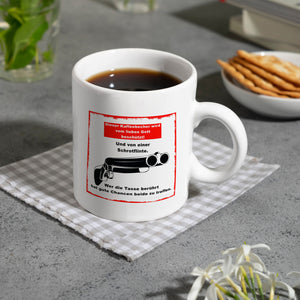 Dieser Becher wird von Gott und einer Schrotflinte beschützt Kaffeebecher