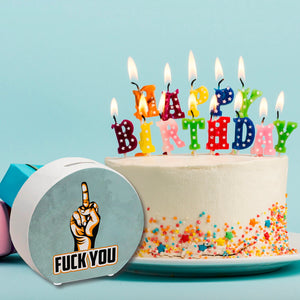 Fuck You Spardose mit Mittelfinger Motiv