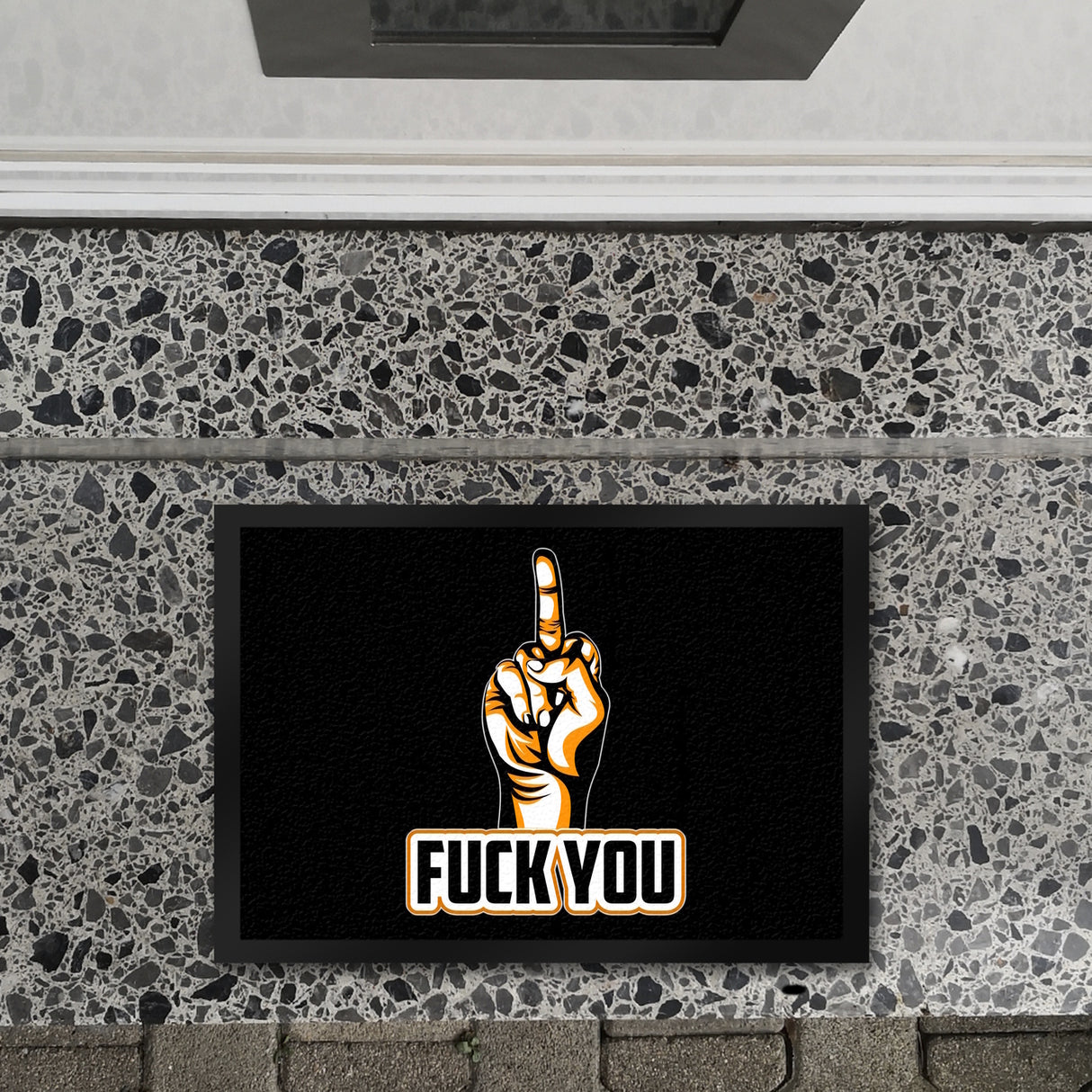Fuck You Fußmatte in 35x50 cm mit Mittelfinger Motiv