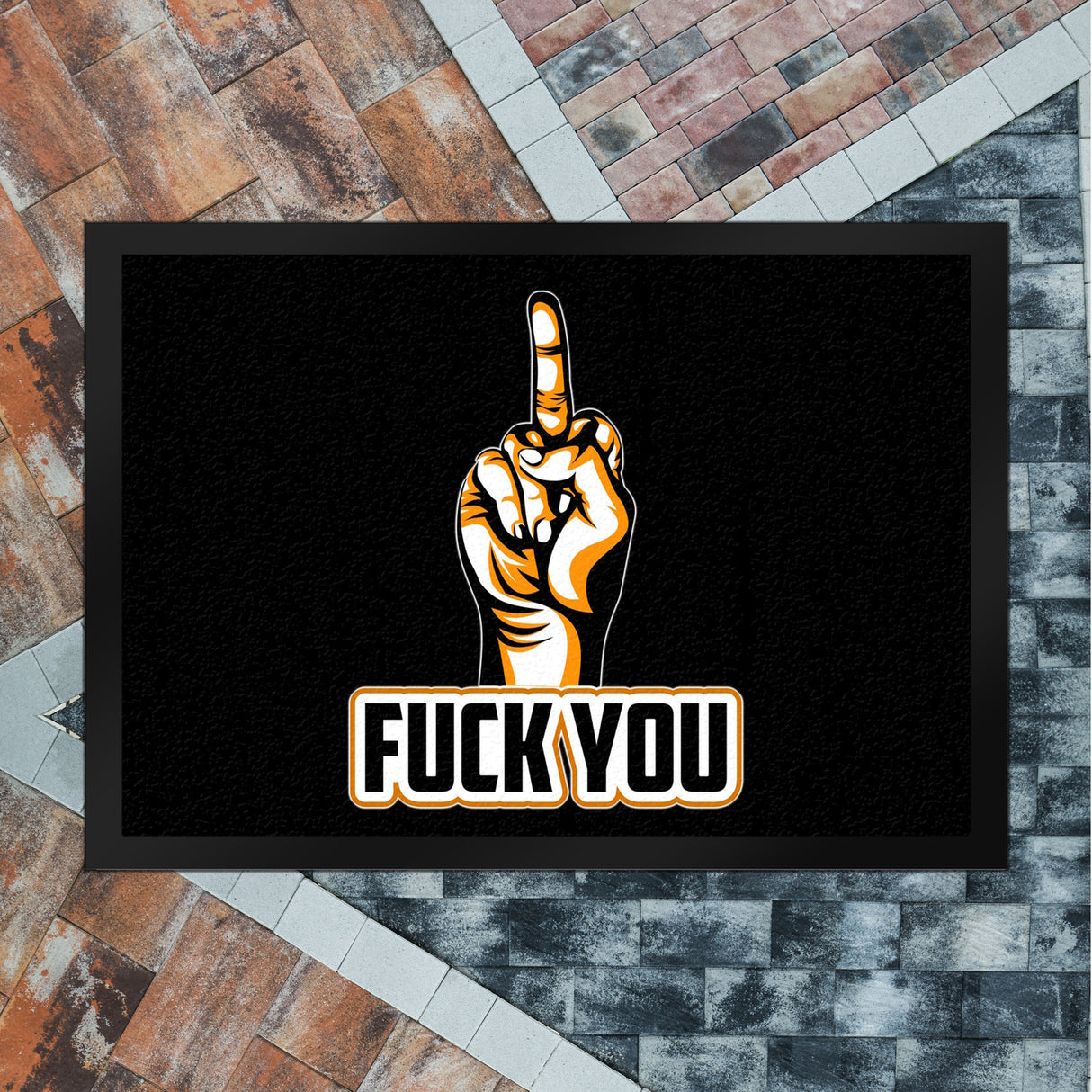 Fuck You Fußmatte in 35x50 cm mit Mittelfinger Motiv