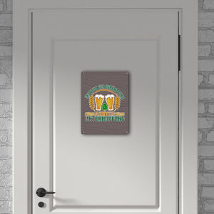Bier Metallschild in 15x20 cm Institut zur Bekämpfung akuter Unterhopfung