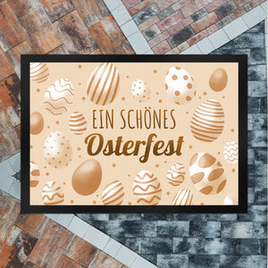 Ein schönes Osterfest Fußmatte mit Ostereiern