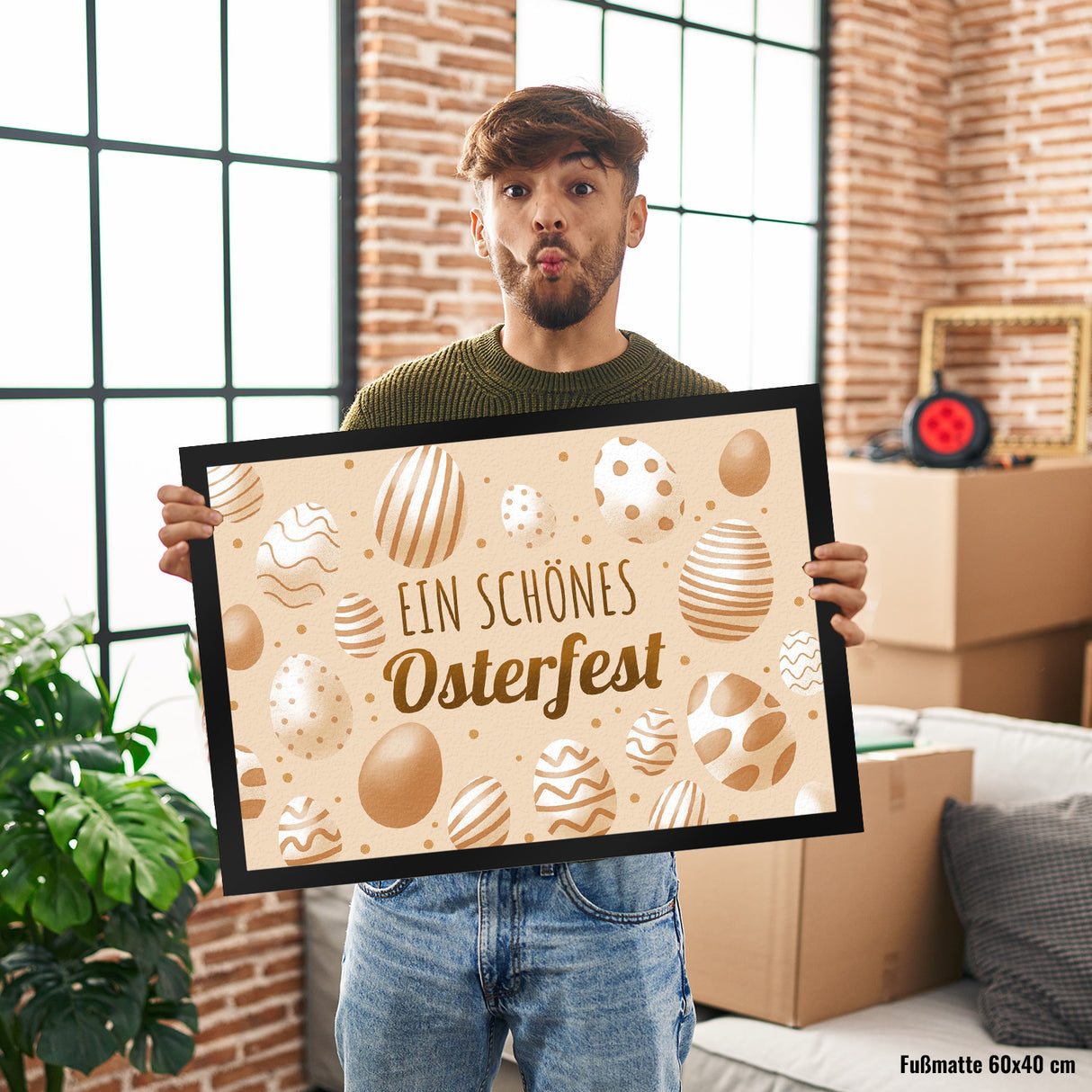 Ein schönes Osterfest Fußmatte mit Ostereiern