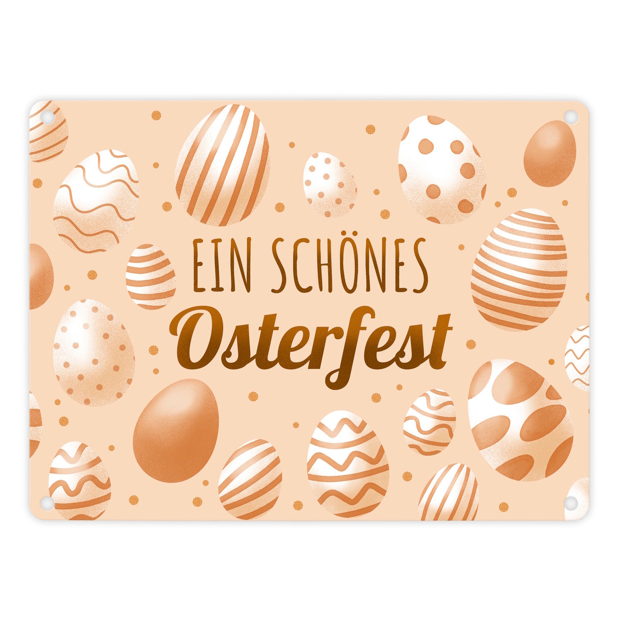 Ein schönes Osterfest Metallschild mit Ostereiern