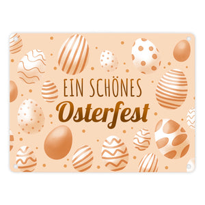 Ein schönes Osterfest Metallschild mit Ostereiern