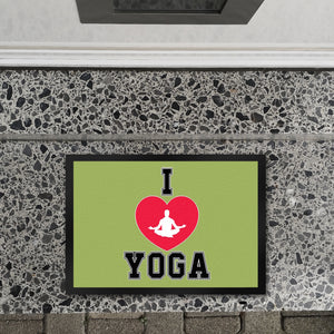 I love Yoga Fußmatte in 35x50 cm für Yogalehrer