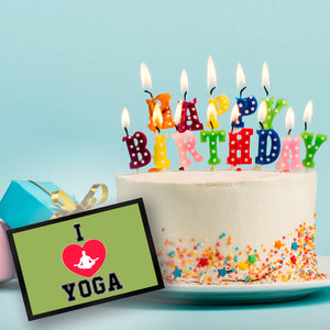 I love Yoga Fußmatte in 35x50 cm für Yogalehrer