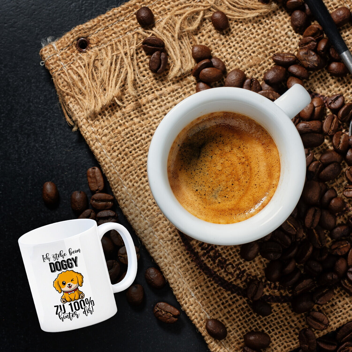 Doggy Style Kaffeebecher Ich stehe beim Doggy zu 100 % hinter dir