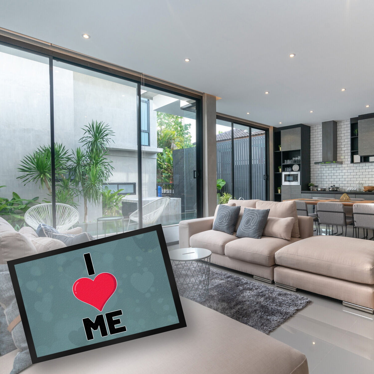 I love me Herz Fußmatte in 35x50 cm für Selbstverliebte