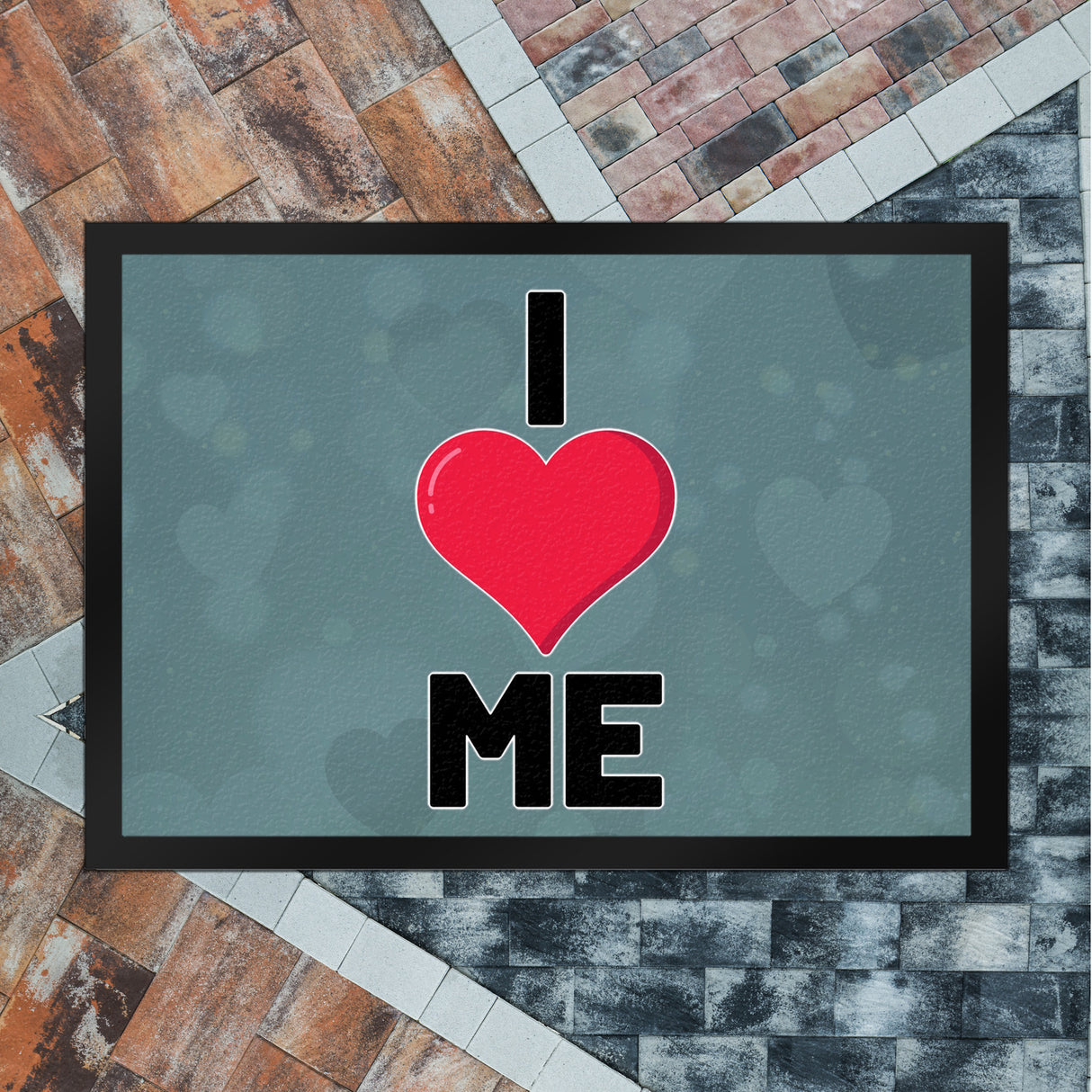 I love me Herz Fußmatte in 35x50 cm für Selbstverliebte