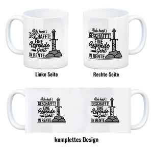 Rentner Kaffeebecher Ich habs geschafft Eine Legende geht in Rente
