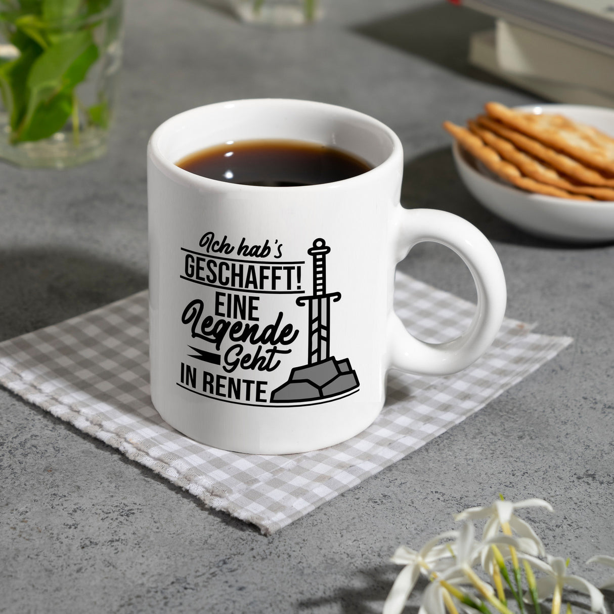 Rentner Kaffeebecher Ich habs geschafft Eine Legende geht in Rente