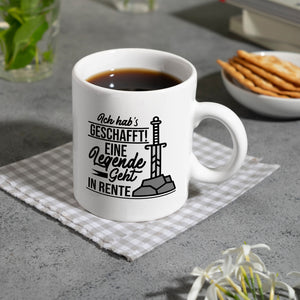 Rentner Kaffeebecher Ich habs geschafft Eine Legende geht in Rente