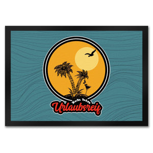 Ich bin Urlaubsreif Fußmatte in 35x50 cm mit Palmen-Motiv