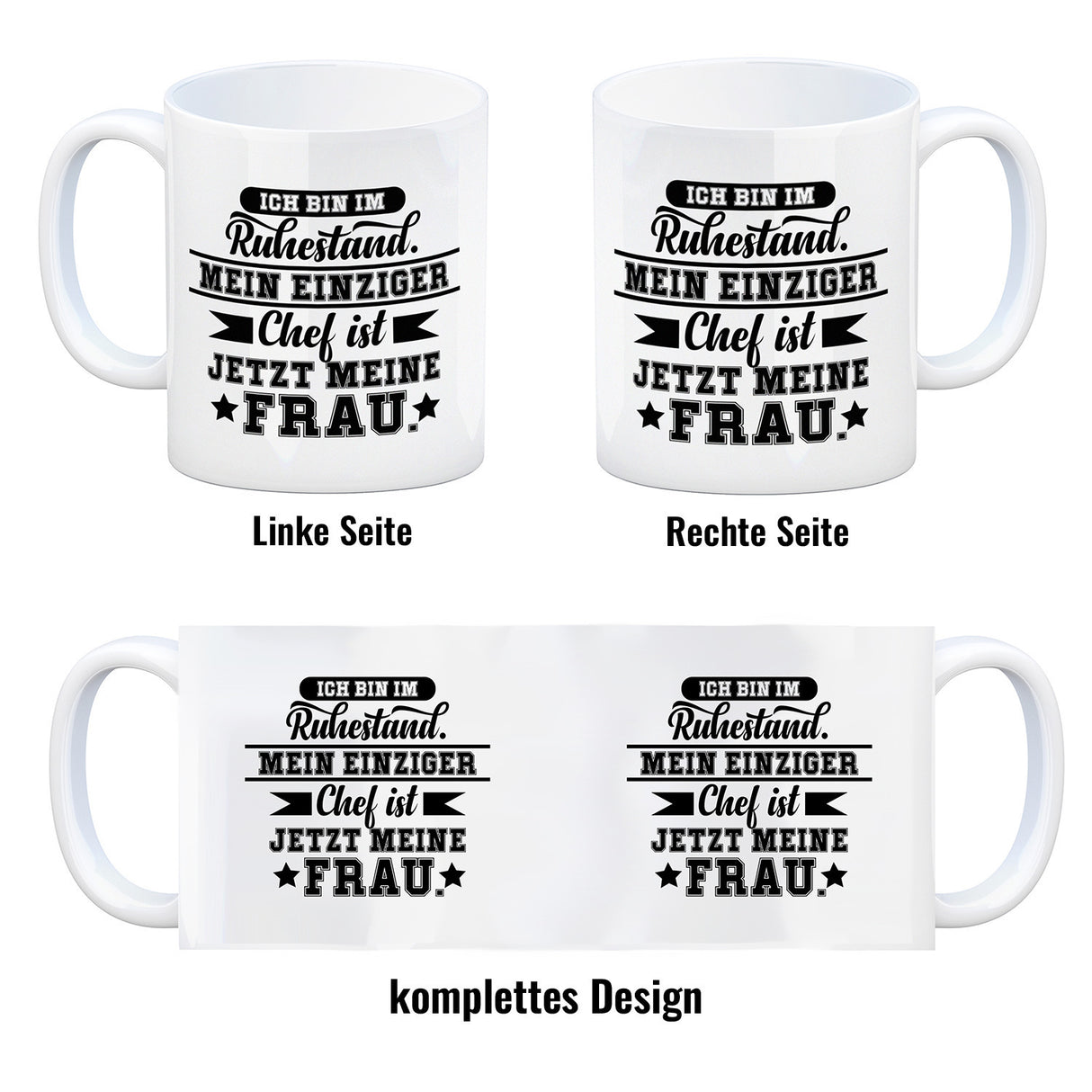 Rente Kaffeebecher eine lustige Tasse für den Kaffee am Morgen