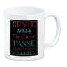 Rente 2024 Kaffeebecher eine bunte Tasse für Rentner