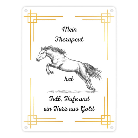 Pferd Metallschild in 15x20 cm ein dekoratives Blechschild für Tierliebhaber