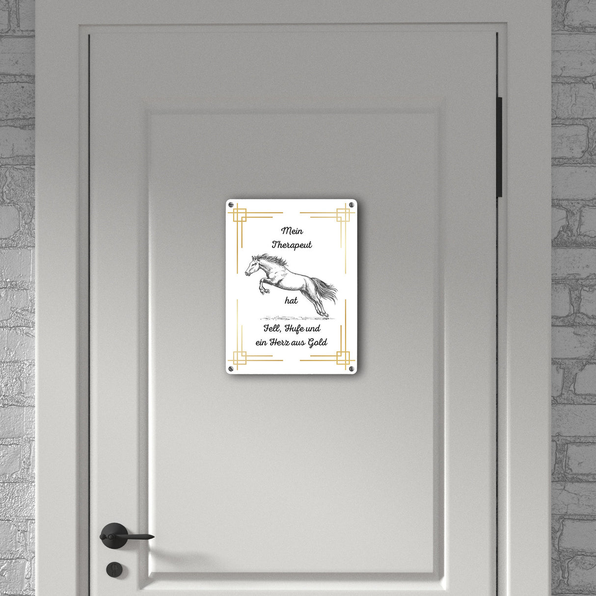 Pferd Metallschild in 15x20 cm ein dekoratives Blechschild für Tierliebhaber