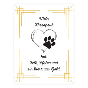 Hund Metallschild in 15x20 cm ein dekoratives Blechschild für Tierliebhaber