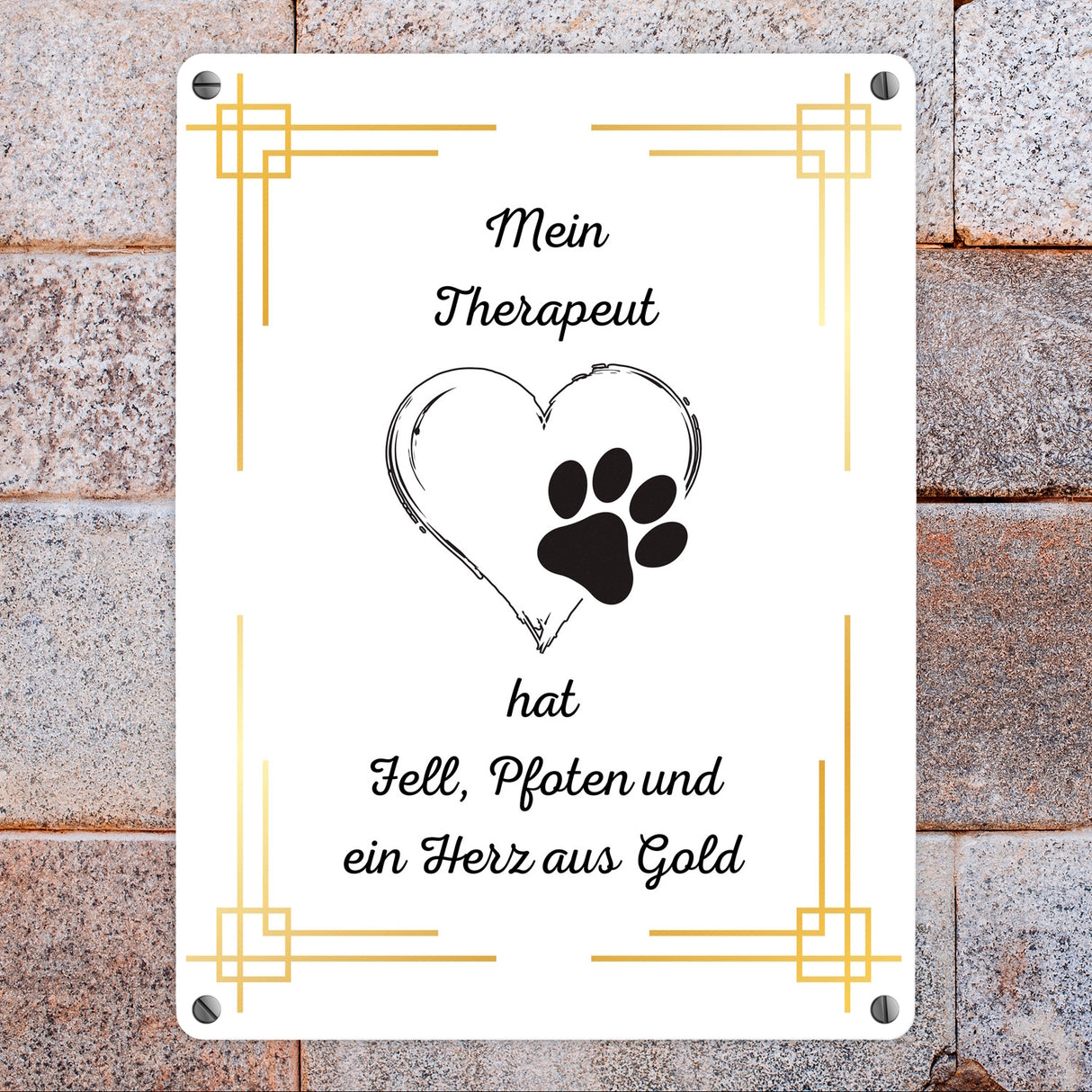 Hund Metallschild in 15x20 cm ein dekoratives Blechschild für Tierliebhaber