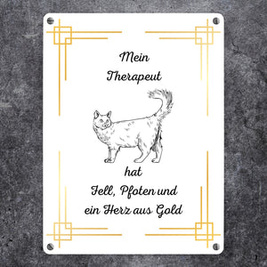 Katze Metallschild in 15x20 cm ein dekoratives Blechschild für Tierliebhaber