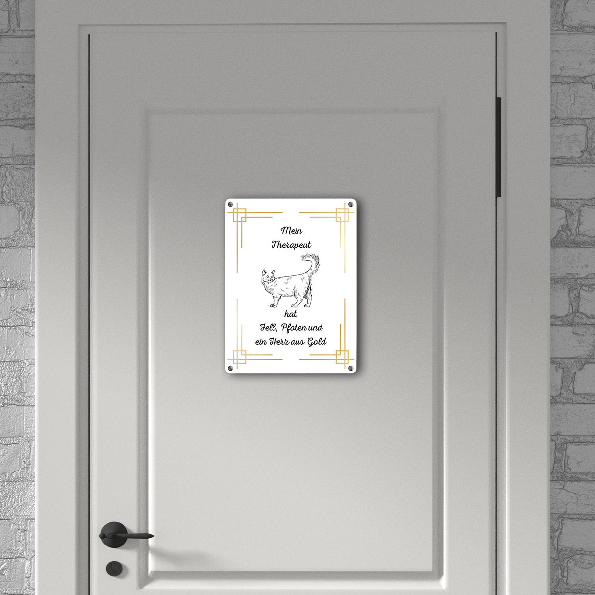 Katze Metallschild in 15x20 cm ein dekoratives Blechschild für Tierliebhaber