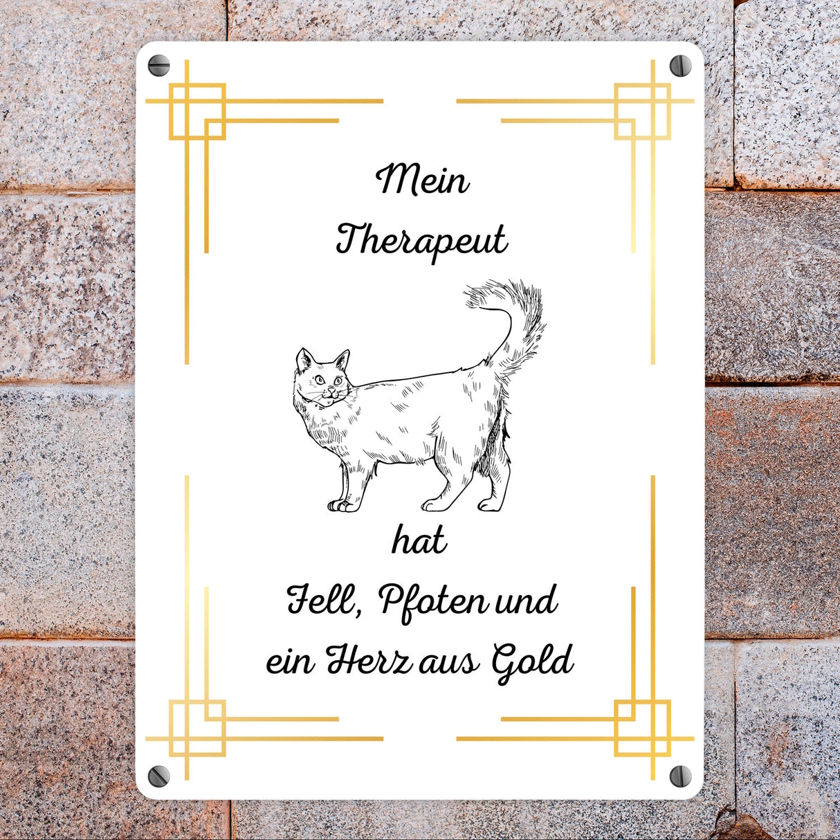 Katze Metallschild in 15x20 cm ein dekoratives Blechschild für Tierliebhaber