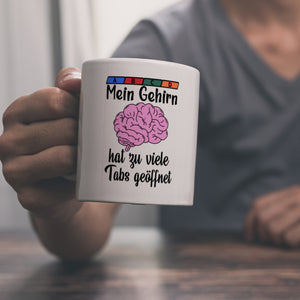 Überforderung Kaffeebecher mit Spruch
