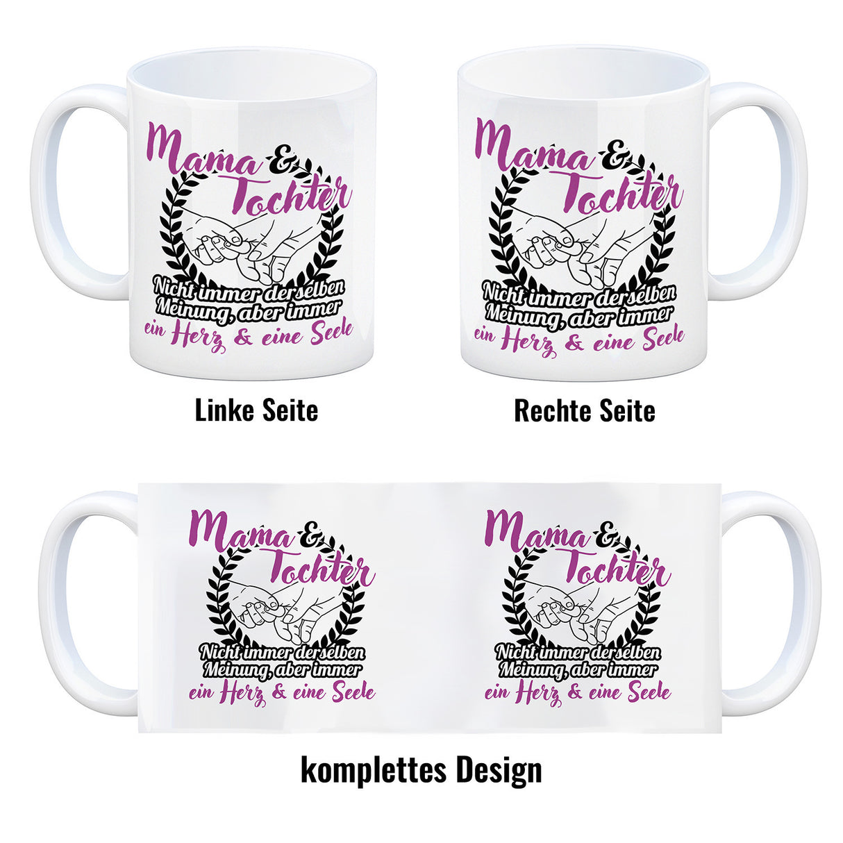 Mama und Tochter - ein Herz & eine Seele Kaffeebecher