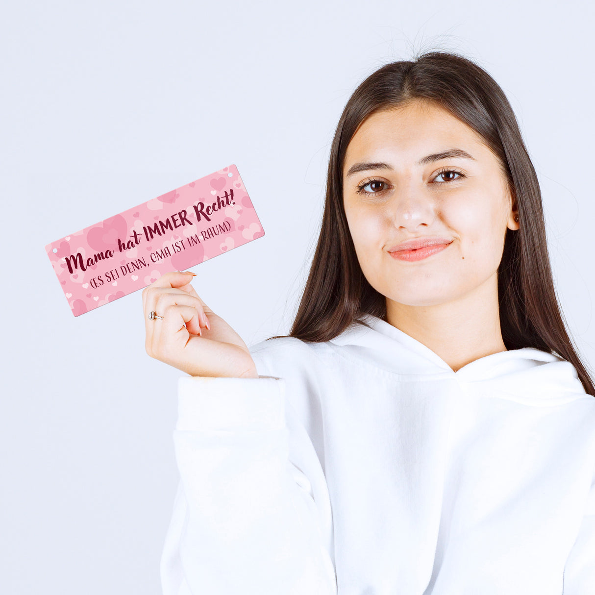 Mama hat immer Recht außer Oma ist im Raum Metallschild zum Muttertag