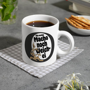 Weder Macho noch Weichei Kaffeebecher mit Osterhase